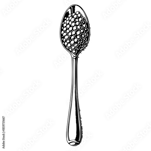 Spoon with caviar