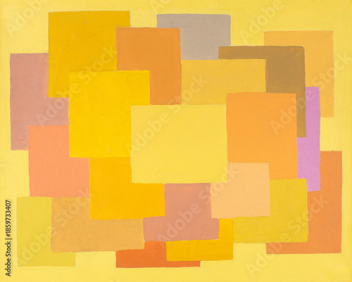 abstract pattern of multicolored yellow and orange rectangles