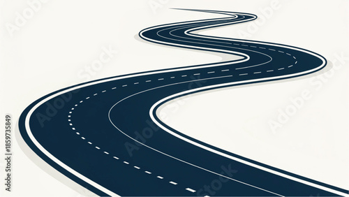 winding road in the middle of the road