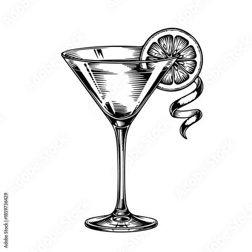 Classic martini with lemon twist