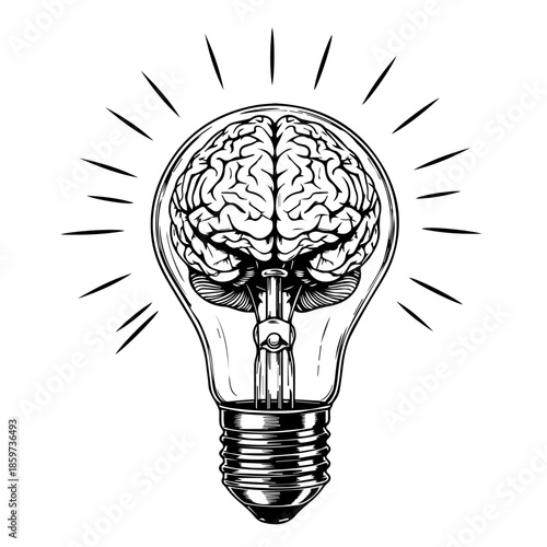 Illuminated brain idea