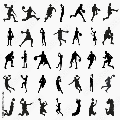 Basketball game. Sports clipart. Sports game. Sports Basketball. Silhouette of a Basketball.