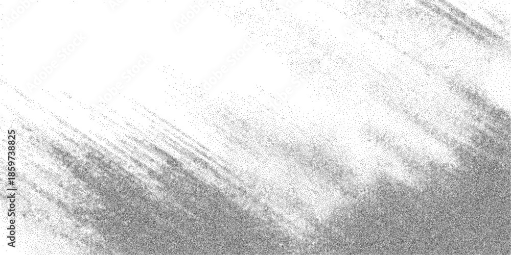 Fototapeta premium Soft grain cloud texture, monochrome stipple fog with smooth tonal gradient, light dust haze overlay on white background, vector illustration