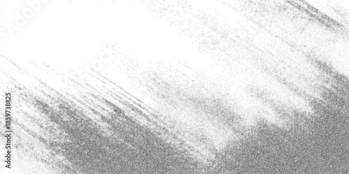 Soft grain cloud texture, monochrome stipple fog with smooth tonal gradient, light dust haze overlay on white background, vector illustration