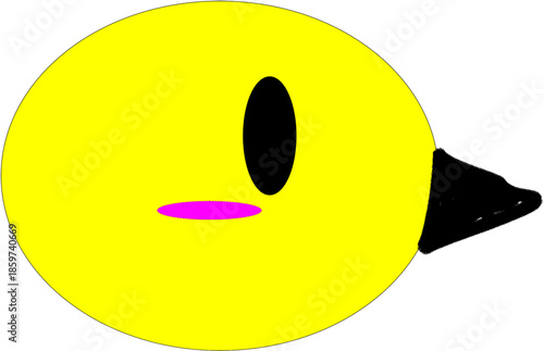 Handmade amateur chick drawing