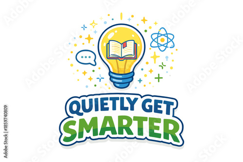 Learning motivation illustration, quietly get smarter with daily progress