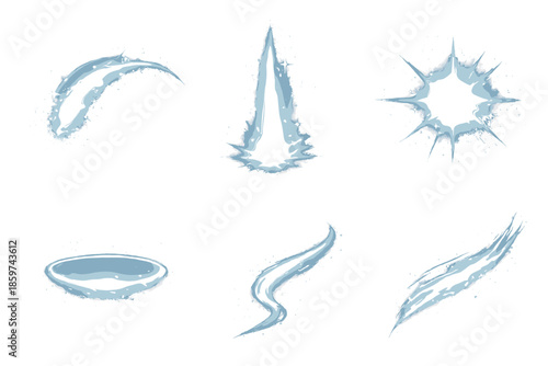 Ethereal Glow Icons. Solid style icons of Ethereal Glow: dust arc, radiant beam, light core, subtle halo, floating curve, cosmic