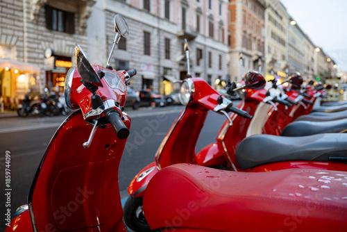 Vespa scooter rental in the city.