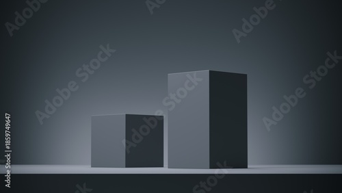 Minimal Blue Podium for Product Display and Mockup