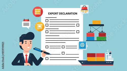 Seamless International Export Declaration Process and Global Trade Logistics Management