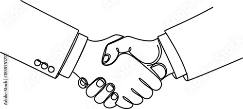 Handshake between two business partners in formal attire