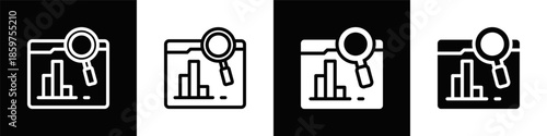 Analysis Dual Monochrome Icon Set