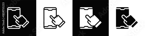 Touchsreen Dual Monochrome Icon Set