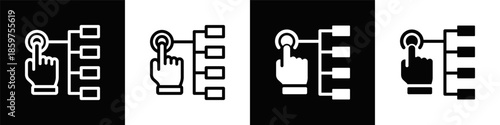 Hierarchy Dual Monochrome Icon Set