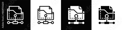 Folder Dual Monochrome Icon Set