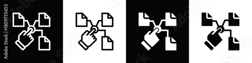 File Dual Monochrome Icon Set