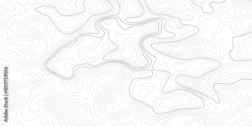 Topographic wave and curve line contour map background. Abstract wavy topographic map and curved lines background. Abstract geographic wave grid line map.