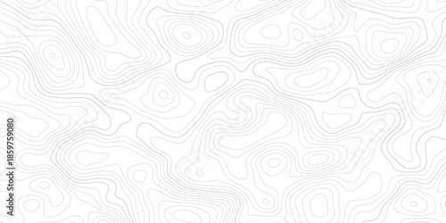 Topographic wave and curve line contour map background. Abstract wavy topographic map and curved lines background. Abstract geographic wave grid line map.
