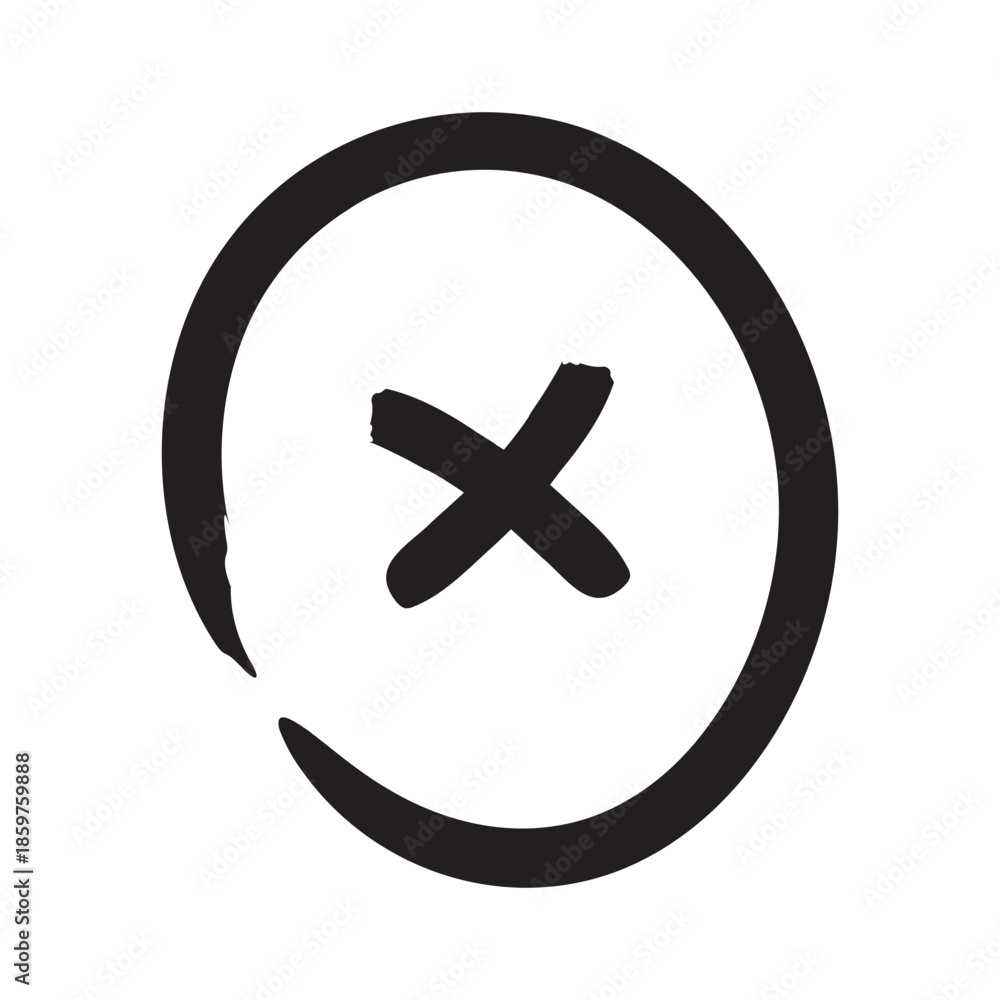 Fototapeta premium Circle with cross Vector