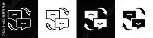 Feedback Icon With Black And White Background