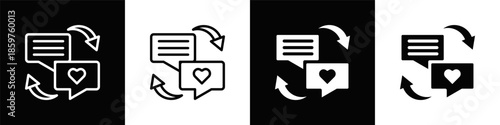Feedback Icon With Black And White Background