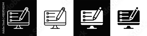Blogging Icon With Black And White Background