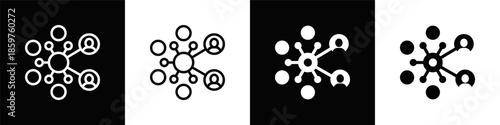 Viral Marketing Icon With Black And White Background