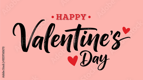 Happy Valentine's Day Greeting with Heart Accents