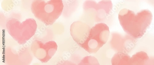 Valentine's Day Abstract with Heart Bokeh Pastel for Romantic Design Defocused Video Background