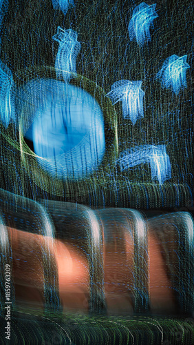 Beautiful Yerevan city at night in christmas days