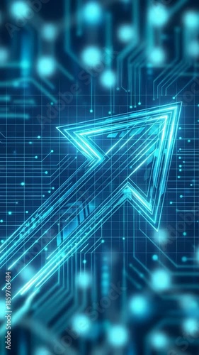 abstract arrow energy technology flow blue tech concept vertical video motion