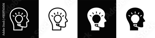 Inspiration Icon With Black And White Background