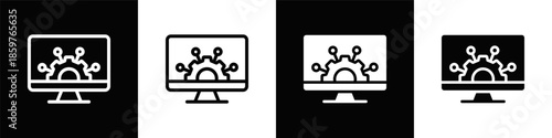 Cms  Icon With Black And White Background
