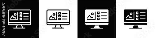 Design  Icon With Black And White Background