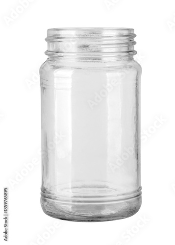 Empty clear glass jar for food storage © Kornienko Alexandr