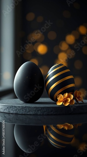 light bulbs in a row golden easter egg