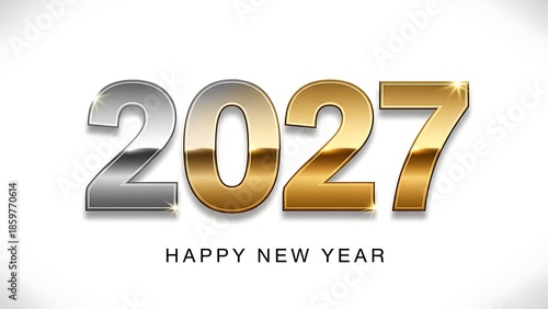 Happy New Year 2027 Greeting Card