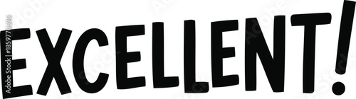 Excellent text on white background