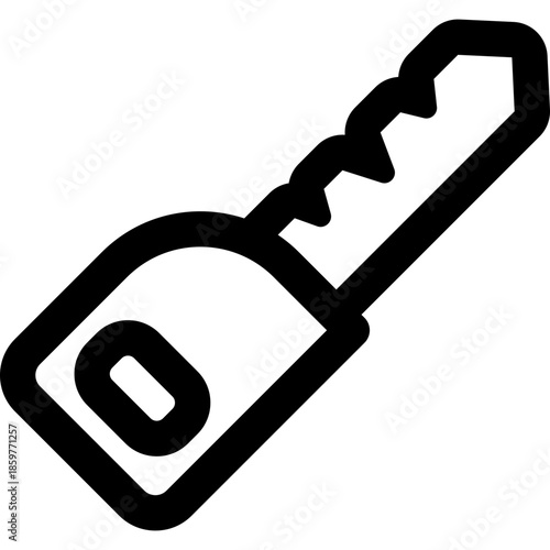 Key icon. Black key silhouette vector illustration isolated on white background
