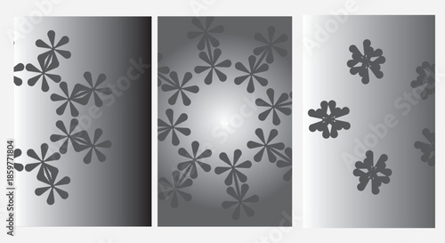 Abstract Gray Floral Pattern Background Design, Minimal Gray Flower Pattern Abstract Background, Monochrome Floral Texture Abstract Background