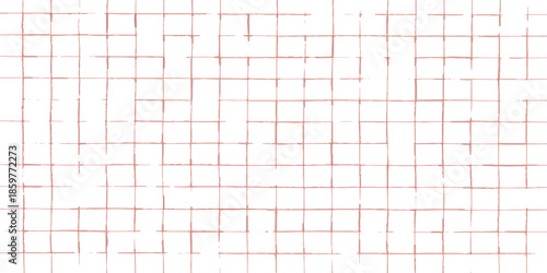 Seamless vector illustration of an abstract square grid pattern on a blank notebook paper texture for technical math education and school document design