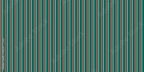 Abstract vertical striped background in deep teal, warm brown and beige tones. Modern geometric pattern with lines, seamless texture for branding, packaging, wallpaper, web design, contemporary decor