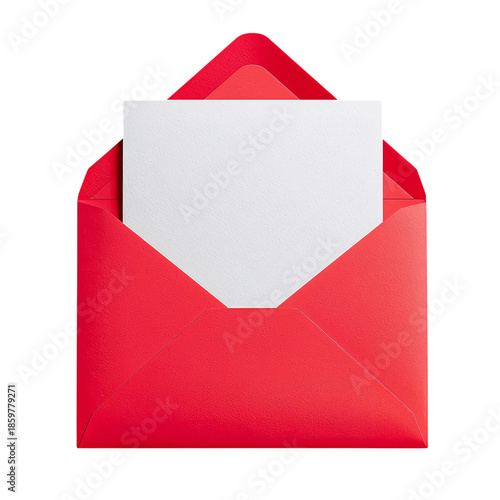 Red Envelope With a Decorative Card Inside, Suitable for Various Occasions an...