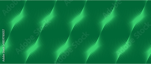 Halftone pattern with dynamic symbol on green background