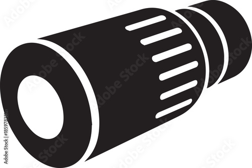 E-learning and online education concept vector illustration with student studying on a laptop and virtual icons