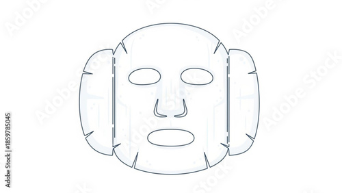 Face mask sheet for skincare routine, facial treatment, and relaxation