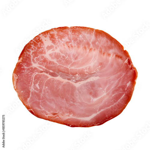 Cooked Ham on a White Background Ready for Serving at a Meal or Event