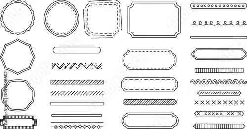 Decorative borders and ornamental frames collection for design elements