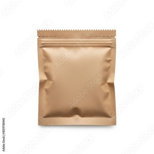 Brown paper bag isolated on white background