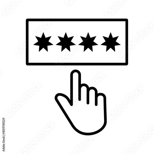 Password with hand doodle isolates sign. Hand Drawn outline doodle Security, user authorization, safety access concept. Password Theft Icon. 